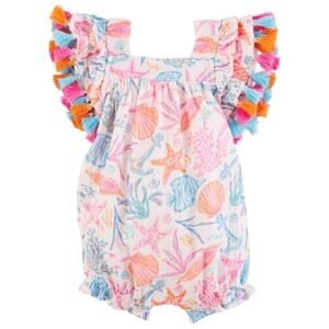 Mudpie Sea Tassel Baby Romper